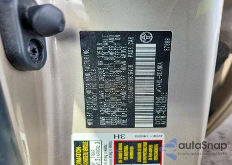 2009 Toyota Camry Base из США, поврежденный, VIN 4T1BE46K19U806408